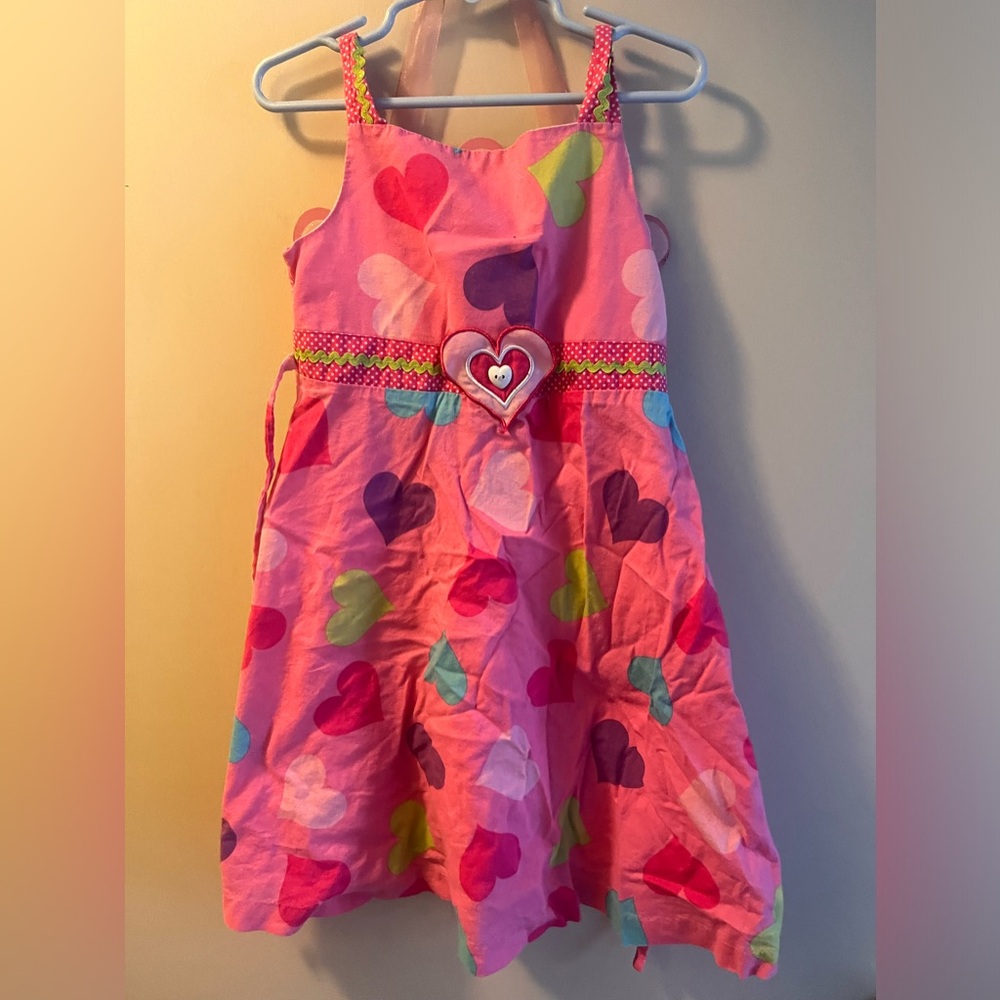 Specialty girl heart pink dress